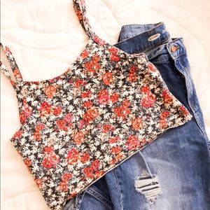 Aeropostale / Crop Floral Tank - Fitted